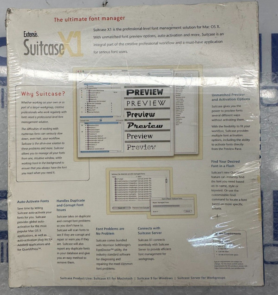 Extensis Suitcase X1 Academic Mac