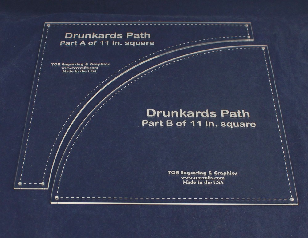 Drunkards Path Quilting Template-1/8 Inch Acrylic