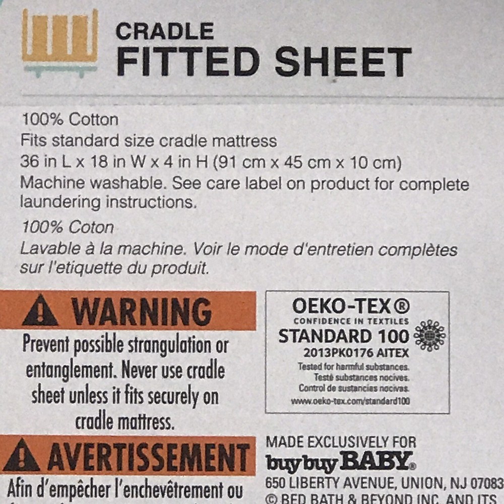 Marmalade Cradle Fitted Sheet White