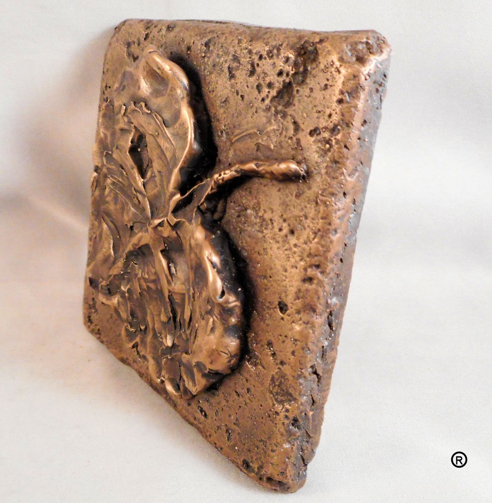 Bronze 4"x4" Leaf #2 Wall Tile