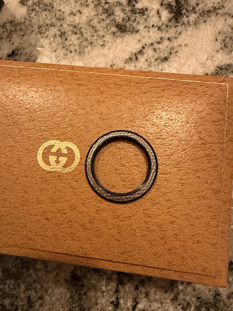 Gucci Black Diamond Cut Bezel