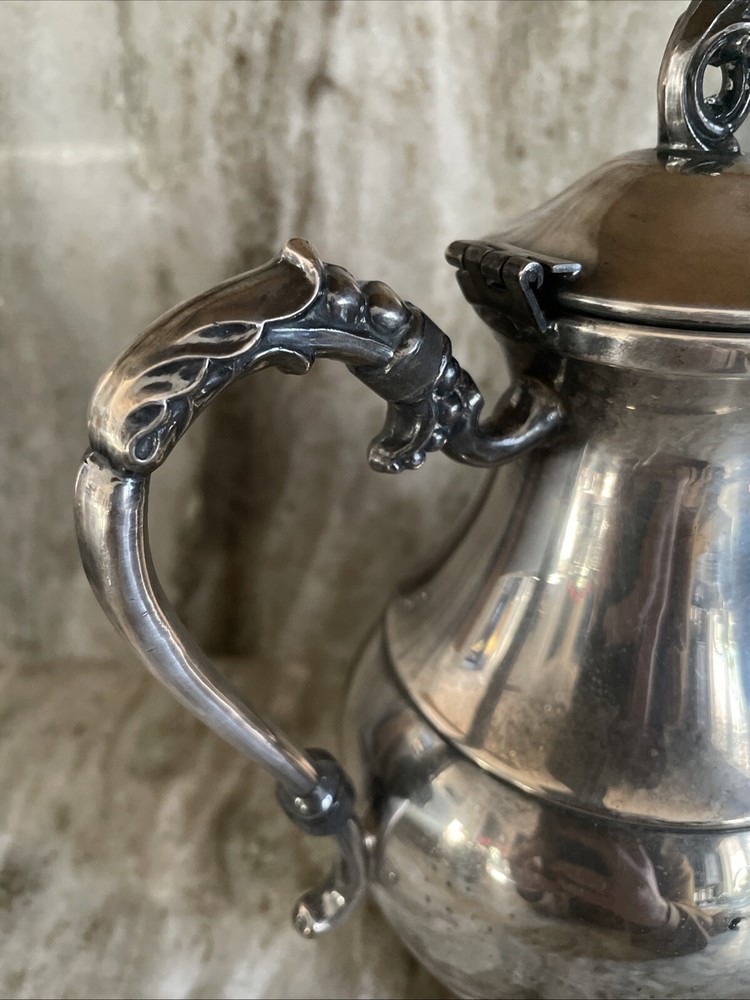 VIntage Silver on Copper Tea Set