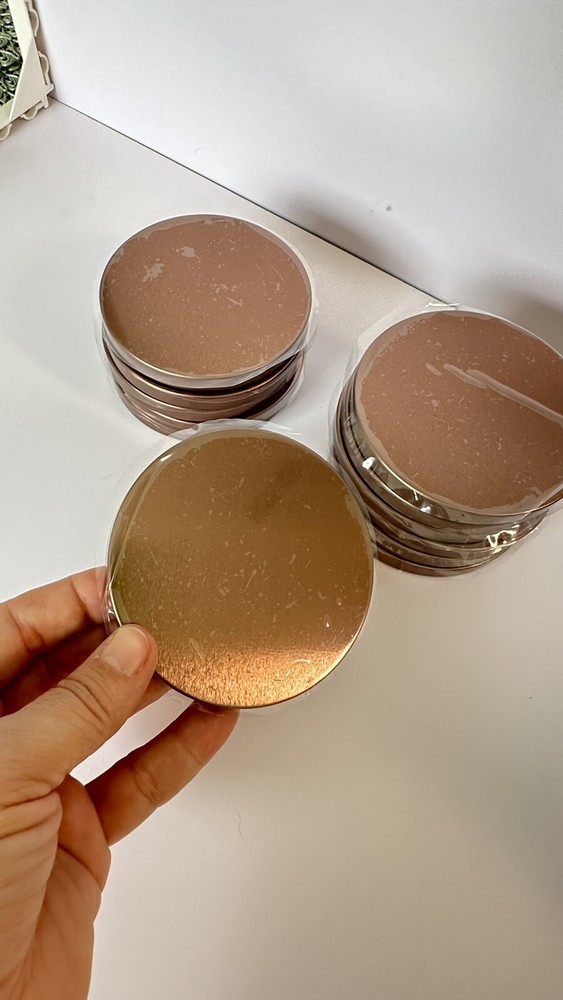 Bronze Metal Flat Lids (12-pcs)