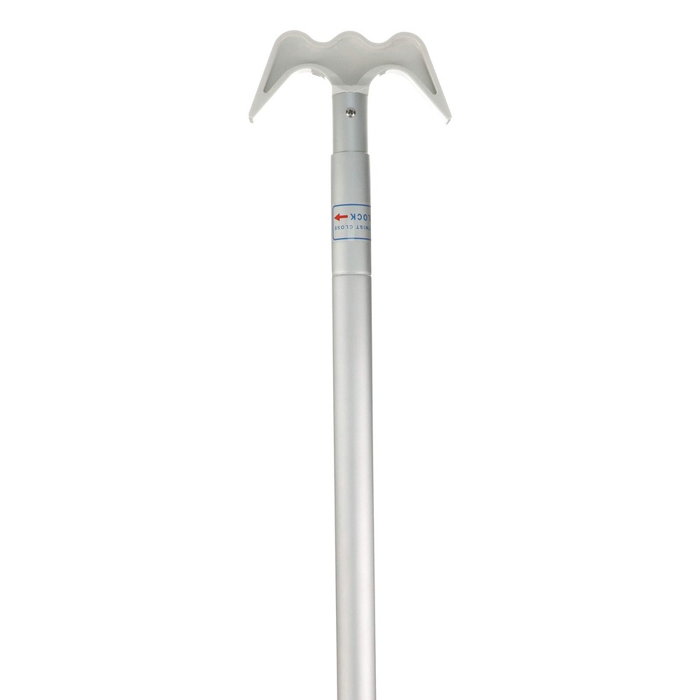 Telescoping Paddle w/ Boat Hook, Anodized Aluminum, Floating,White