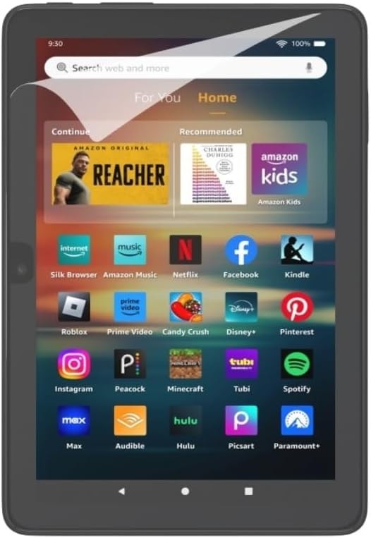Clear Screen Protector (2 Pack), for Amazon Fire HD 8 tablet 2022 & 2024 release