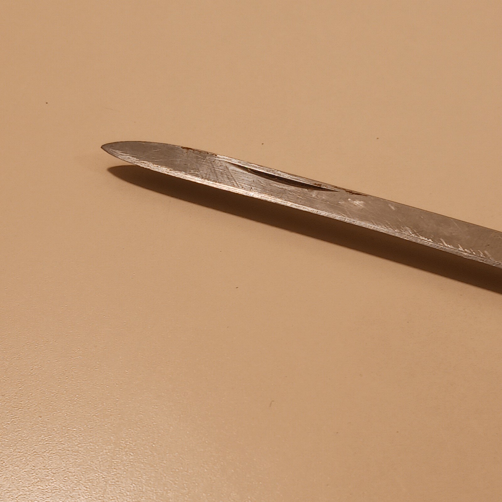 Sabre Stainless Steel Japan 677 Folding Fruit Melon Knife White Celluloid Handle