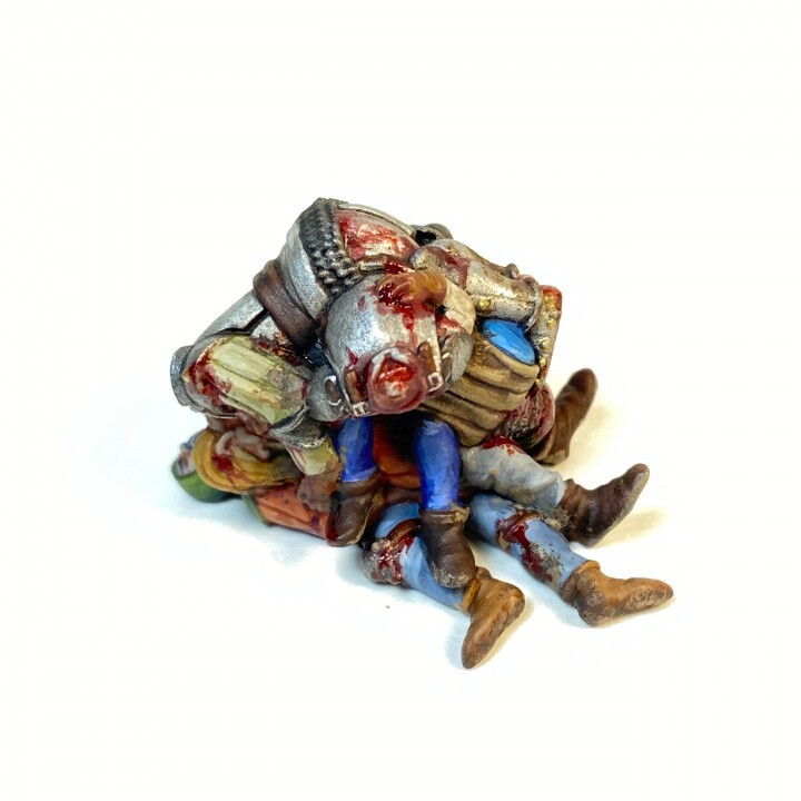 28mm Pile of Dead Bodies Dungeons Dragons DnD D&D  Villagers Castle Casualty