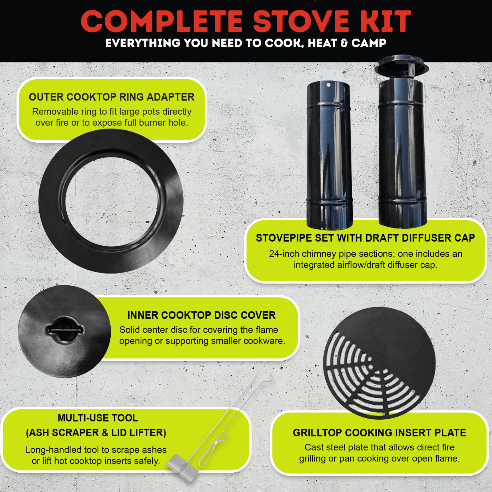 Stonehouse Forge "Trailblazer" Cookstove/Woodstove with Oven