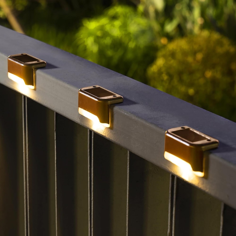 SOLPEX Solar Deck Lights Outdoor 16 Pack, Step 16, Warm White
