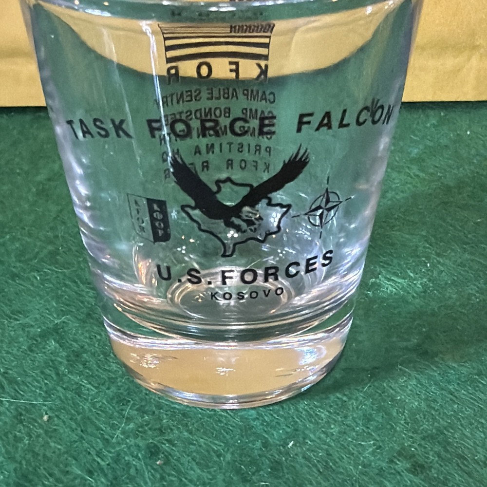 Task Force Falcon U.S. Forces Kosovo Shotglass