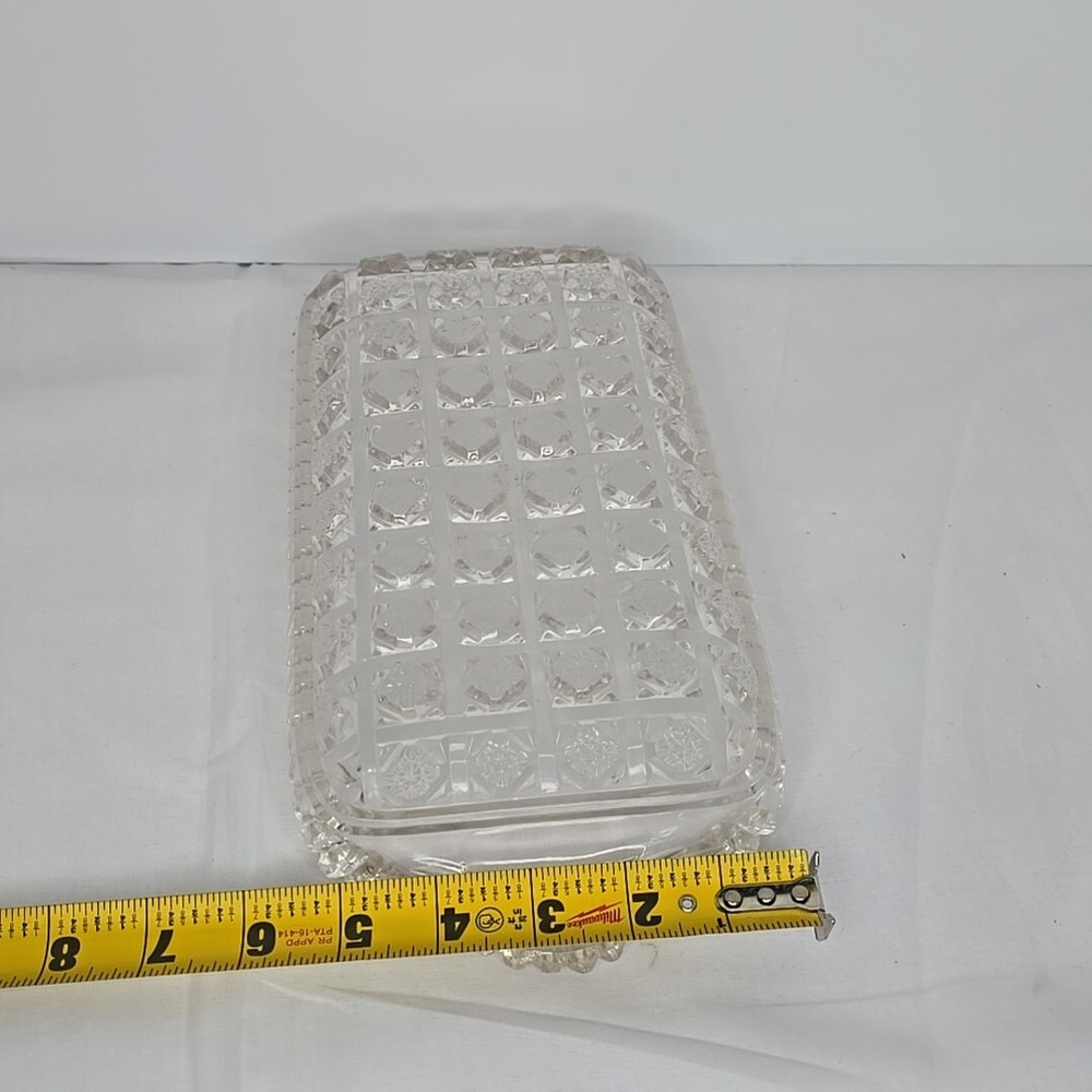 Rectangular Clear Glass Pickle Dish 11" X 5.5"