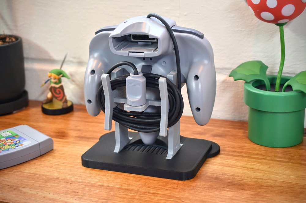 Nintendo 64 Controller Display Stand - Original N64 or Wireless - 3D Printed