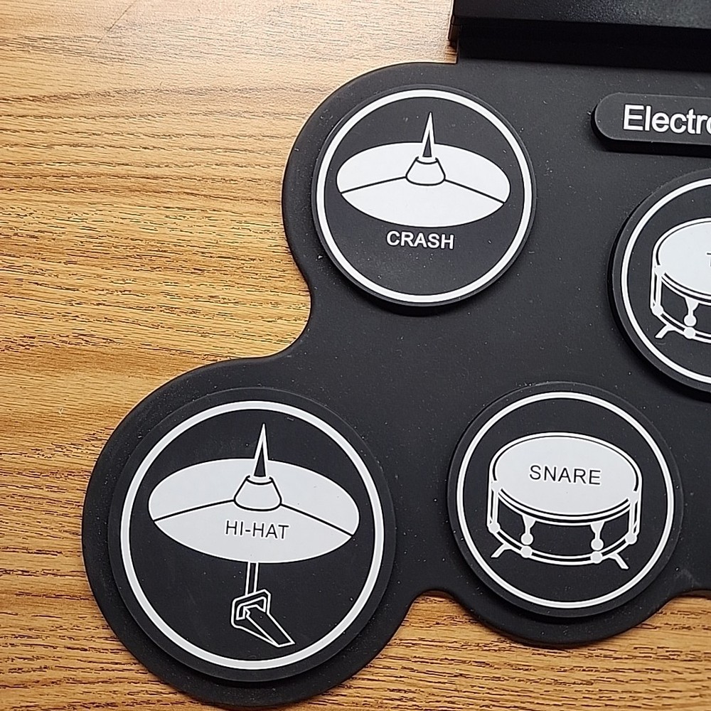 Drum Set Practice Pad Electronic Drum Pad With Pedals - Tested Works