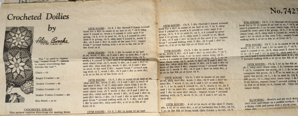 Choice~ Early Original Alice Brooks Crotchet Patterns