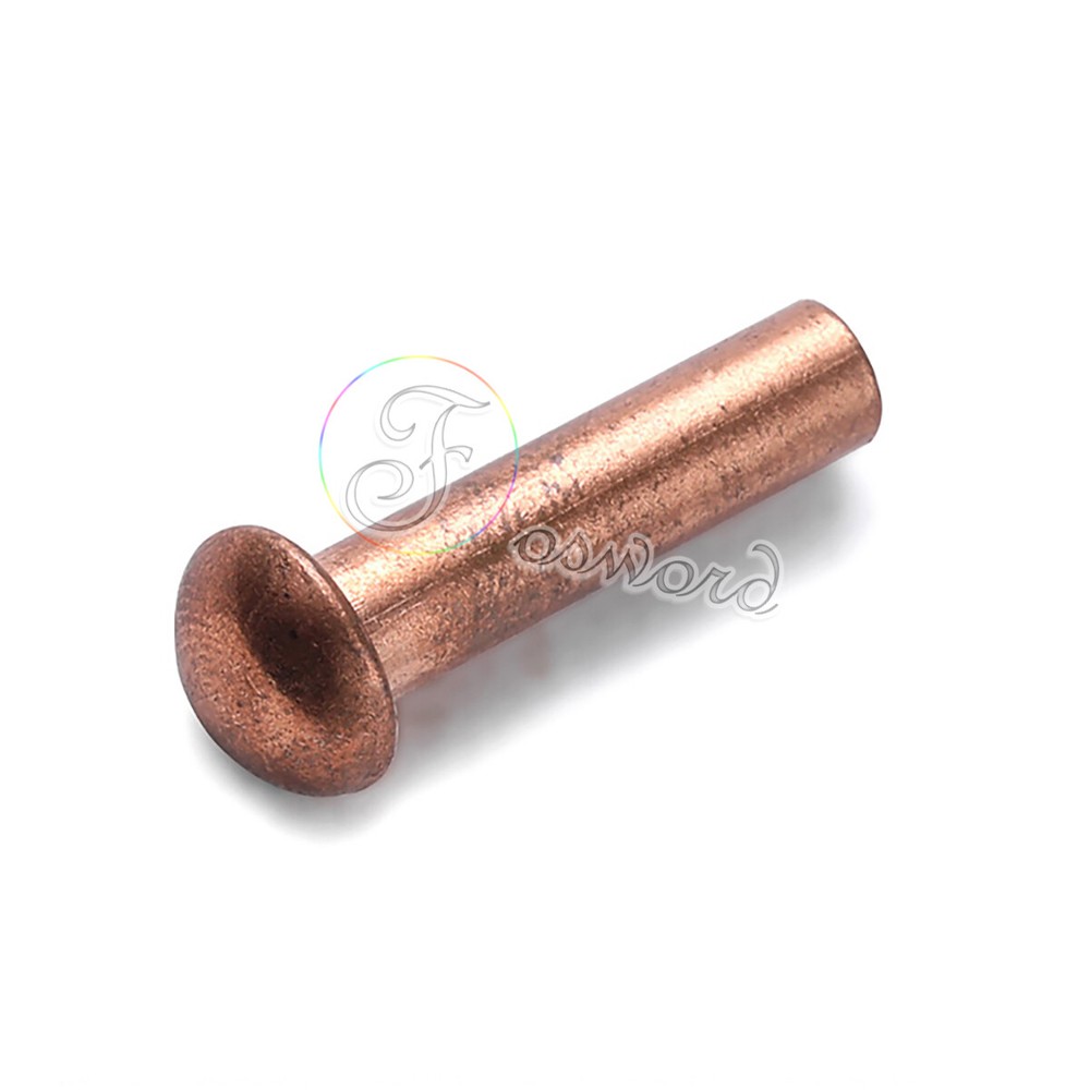 Dome Rivet Pure Copper Button Round Head Solid Rivets M2 M2.5 M3 M4 M5 M6 M3*4