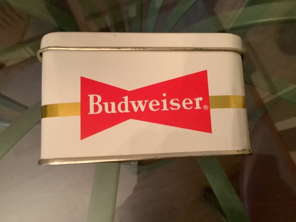 Vintage Anheuser-Bush Budweiser empty handkerchief tin
