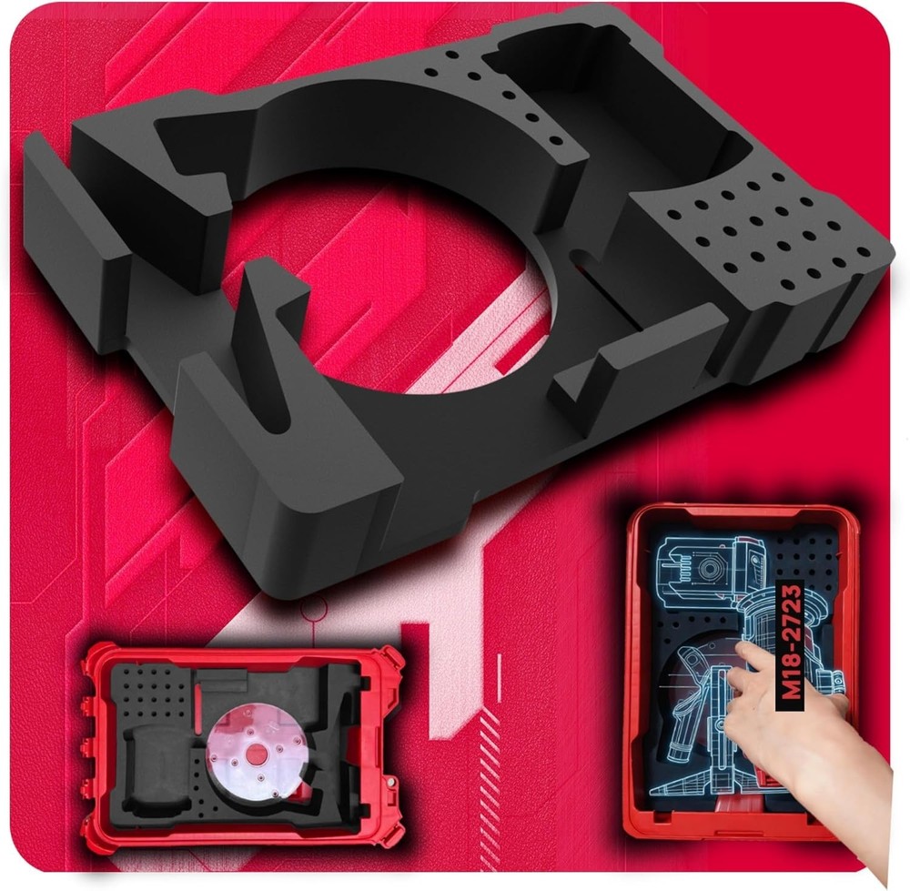 Portable Router Storage Foam Insert with Accessory Slots - Easy Installation
