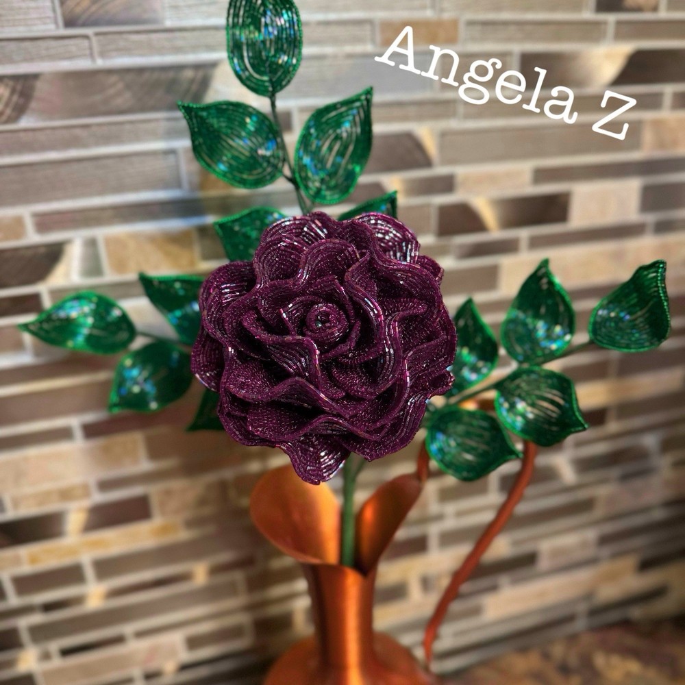 French Beaded Rose