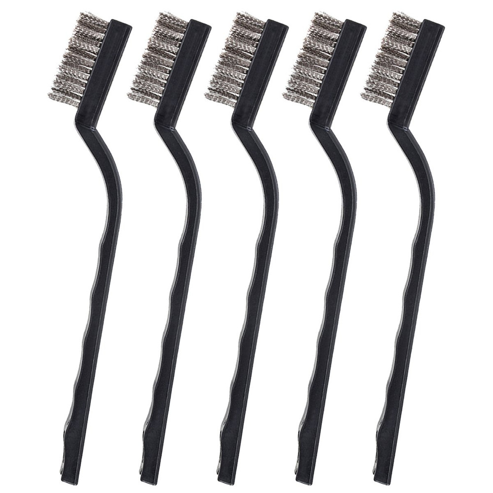 10 Pack Small Wire Brush Set Curved Handle Rust Paint Cleaning Brushes