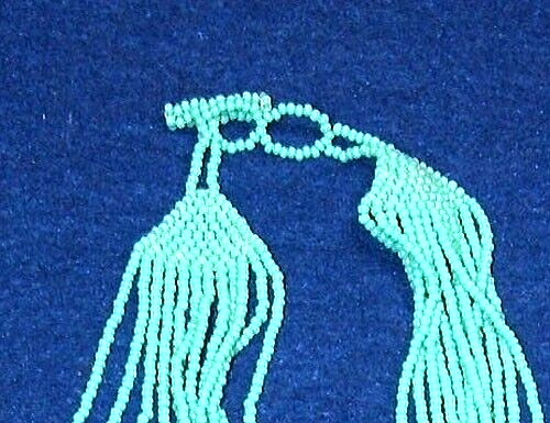 Mesa Style Beaded Corn Necklace w/ Turquoise Handmade Native Regalia 34" loop