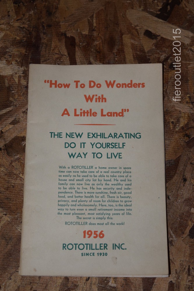 1956 Rototiller Information Manual