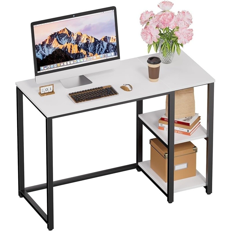 Compact Computer Desk W/ Sturdy Design Tool-Free Assembly Modern Style New