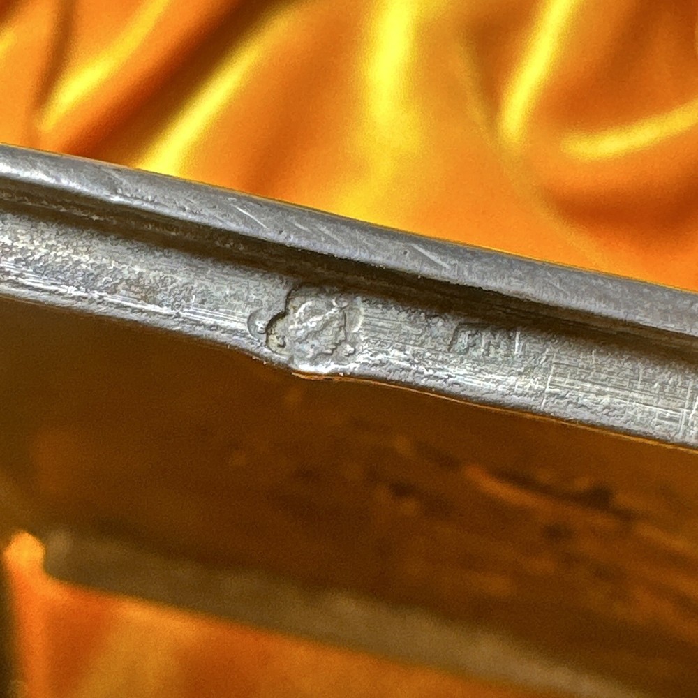 AUSTRIA 1850th Engraved SNUFFBOX 87 x 70x 12 mm Silver .835