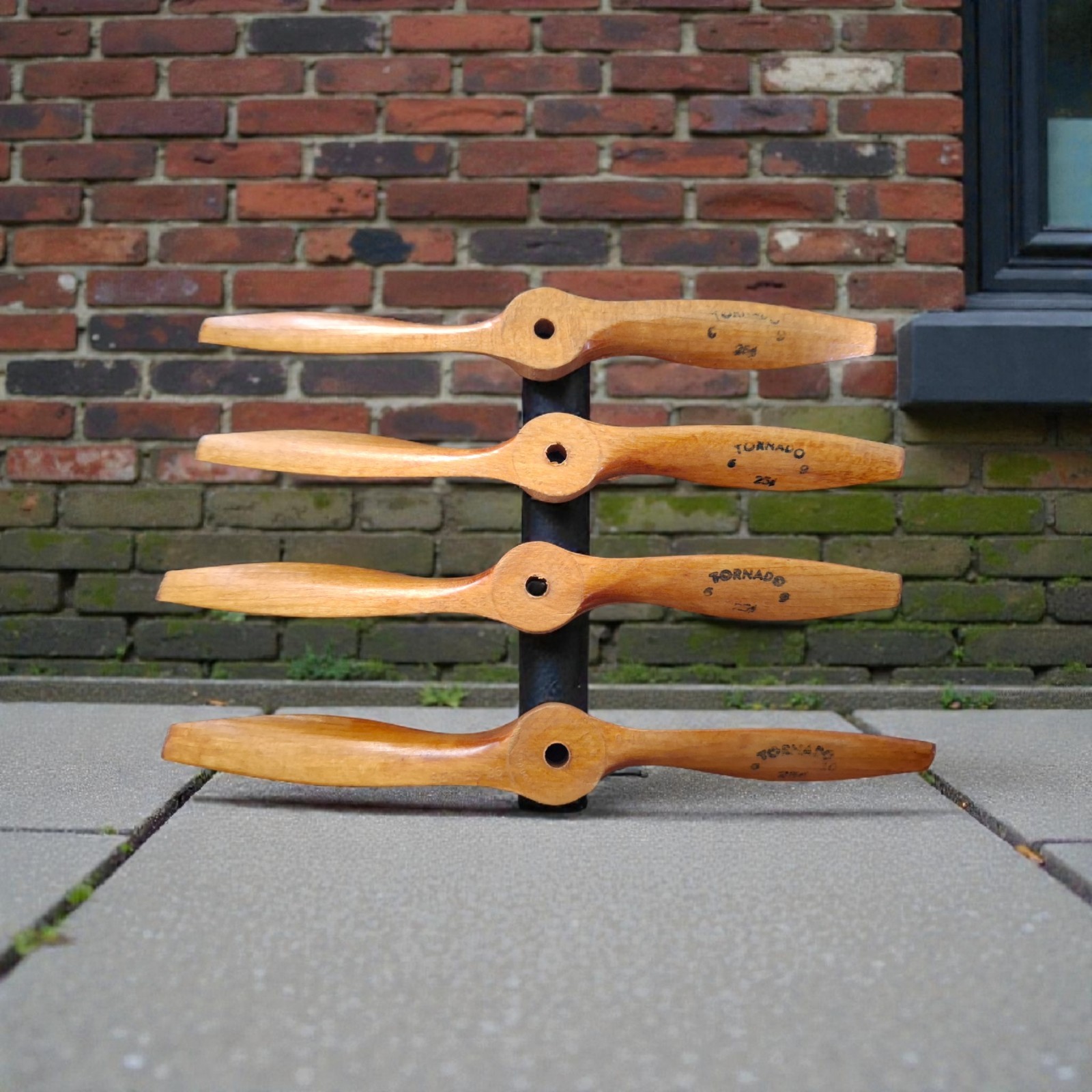 4 Vintage Wooden Model Airplane Propeller Tornado 6"