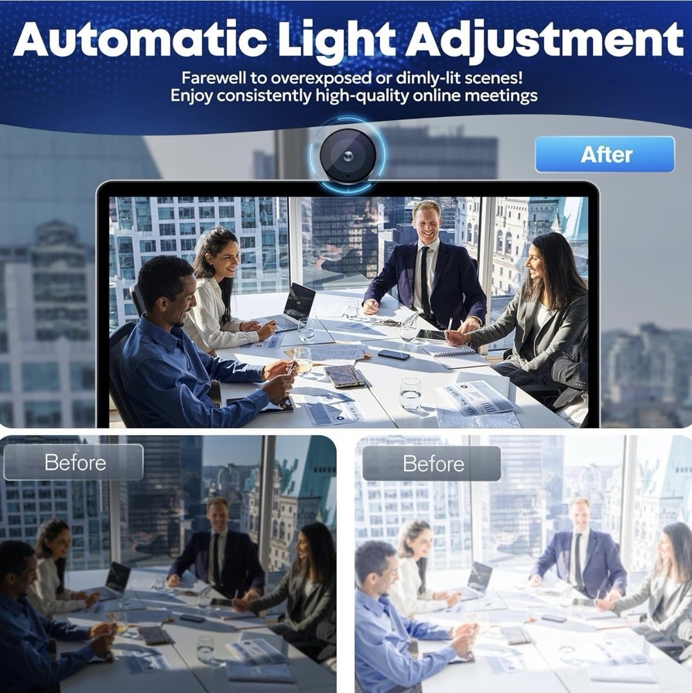4K Webcam with 2 Noise Reduction Microphone, Auto Focus, UVC40