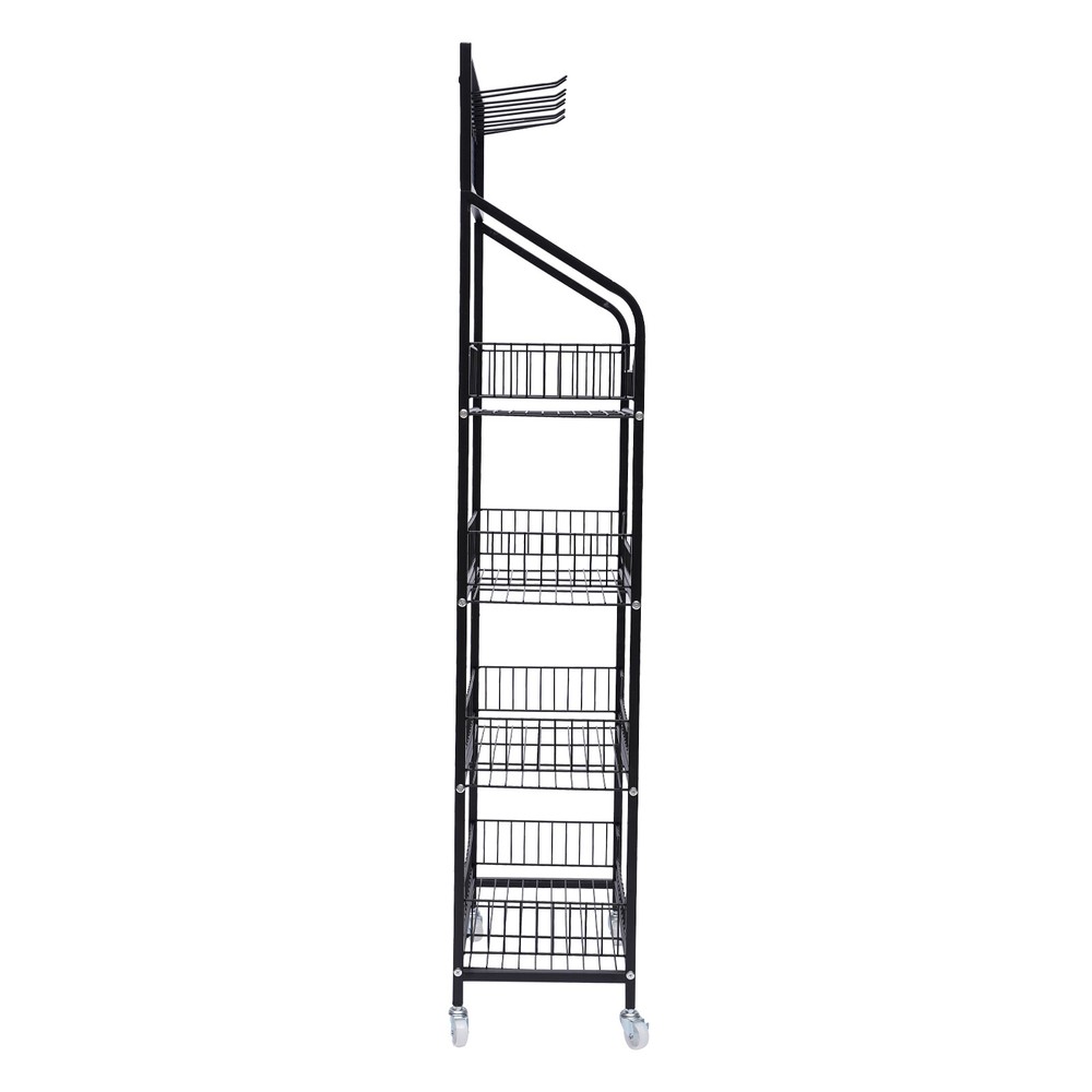 Retail Display Rack, Stand Storage Shelf, Fruit Vegetable Snack Storage Shelf
