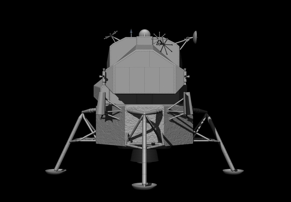 Lunar Module Apollo 11 - STL-OBJ FILES FOR 3D printers