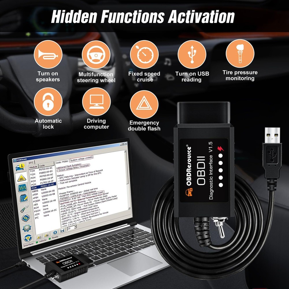 OBD2 Scanner USB Code Reader Full System Diagnostic Tool For FORD F150 F250 F350