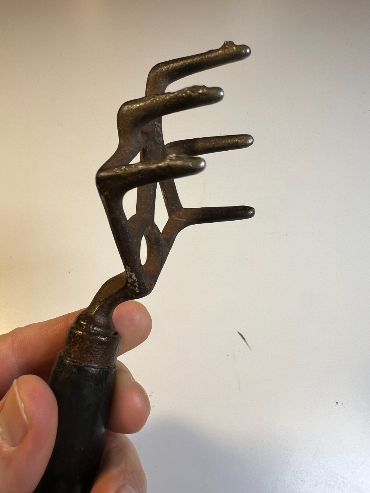 Antique 1800s Hand Cultivator Root Asparagus Fork Hand Forged Iron Garden Tool