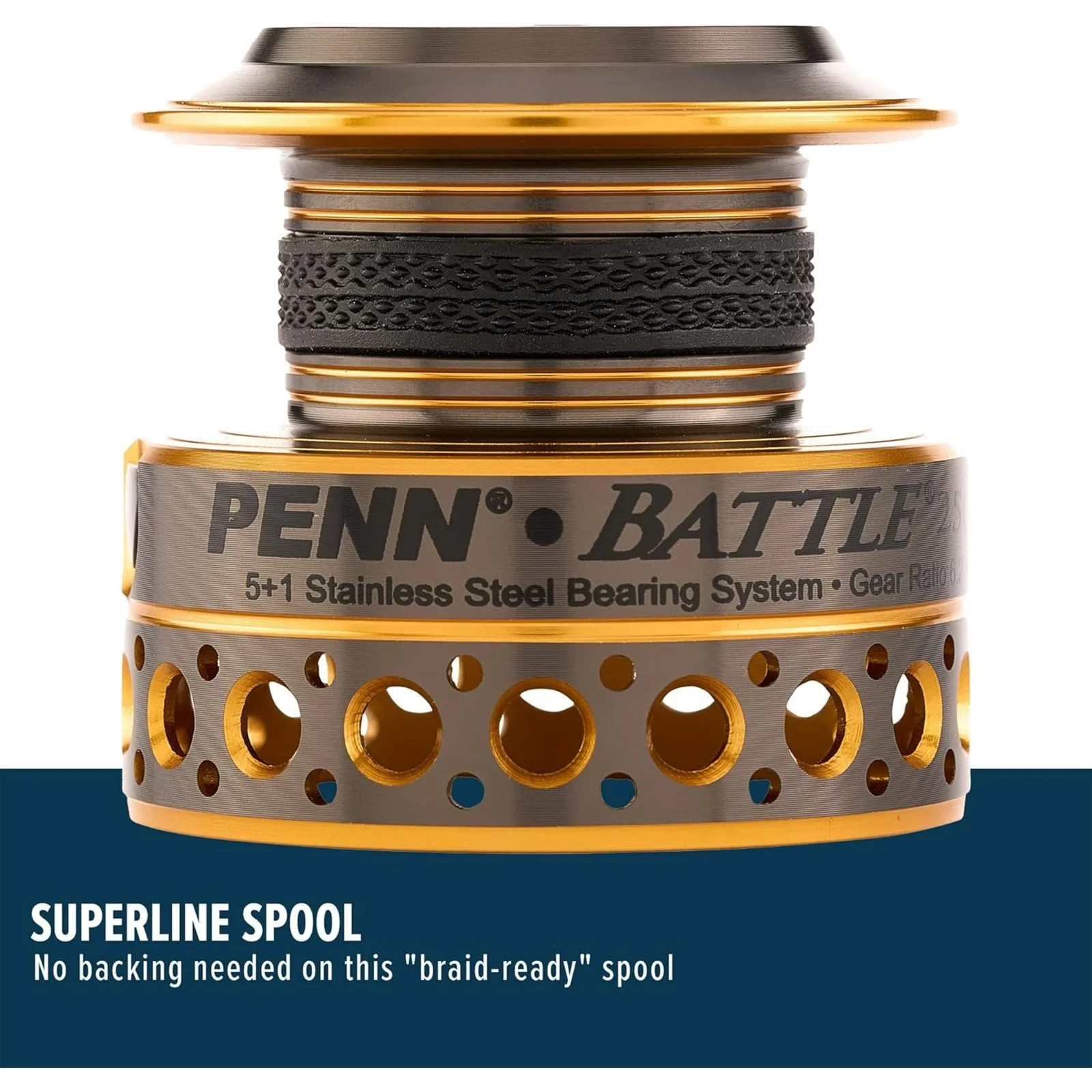 PENN 7' Battle Spinning Fishing Rod and Reel Combo Kit, Size 5000 Reel with Cove