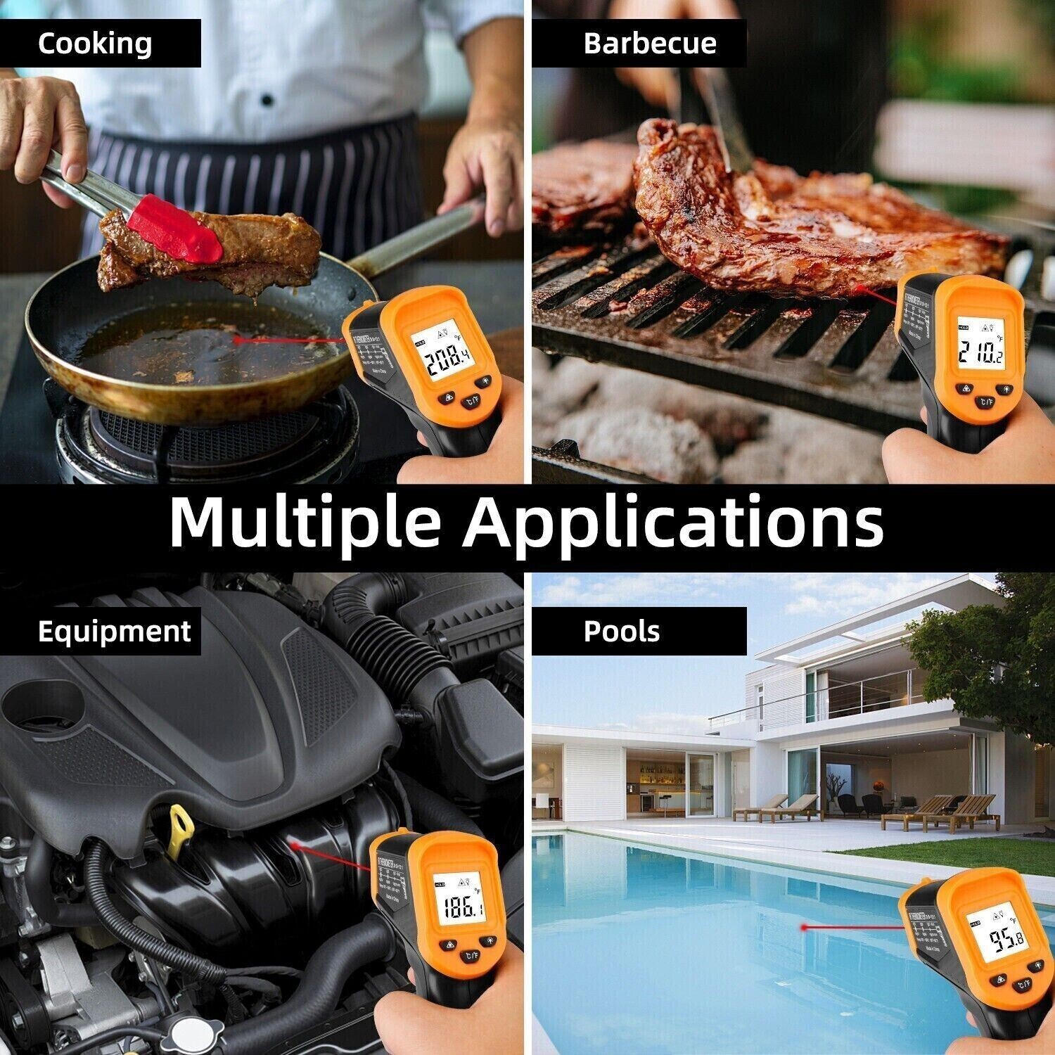 LCD Digital Non-contact Laser IR Infrared Thermometer Temp Meter Temperature Gun