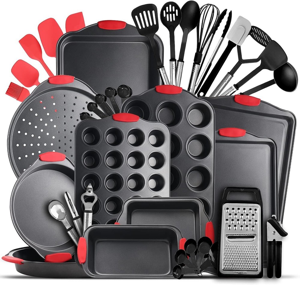 39PC Baking Pan Set Nonstick Bakeware Sets Cookie Sheets for Baking Nonstick Set