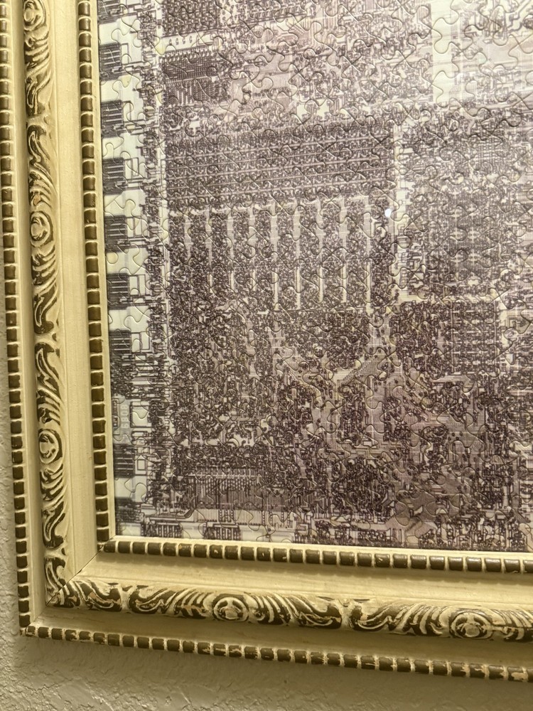 The Intel 8086 Framed Puzzle- An 8-bit Microprocessor Wall Art