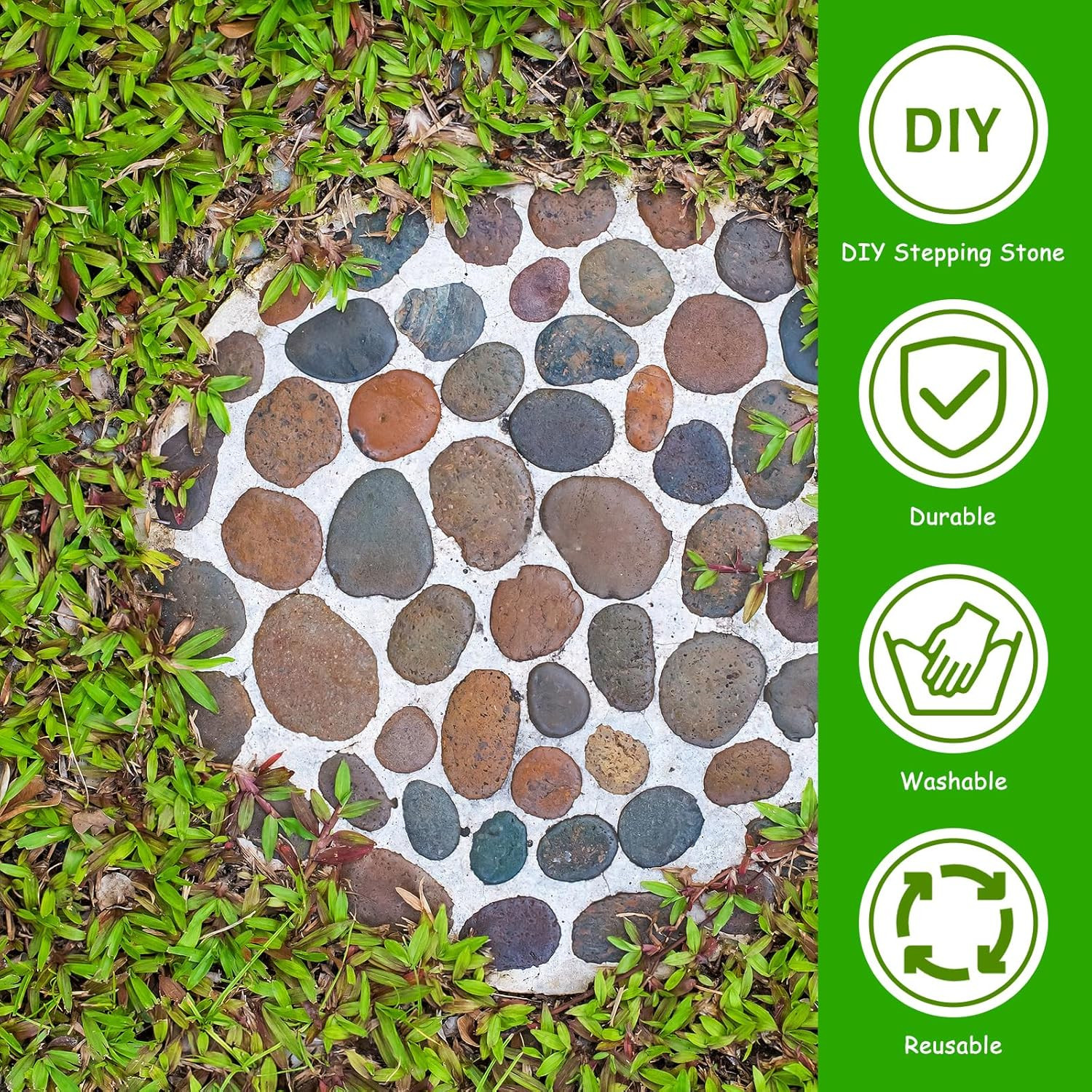 5 Size round Stepping Stone Mold,8.7" 9.25" 10" 11.4" 12.6" Stepping Stone Molds