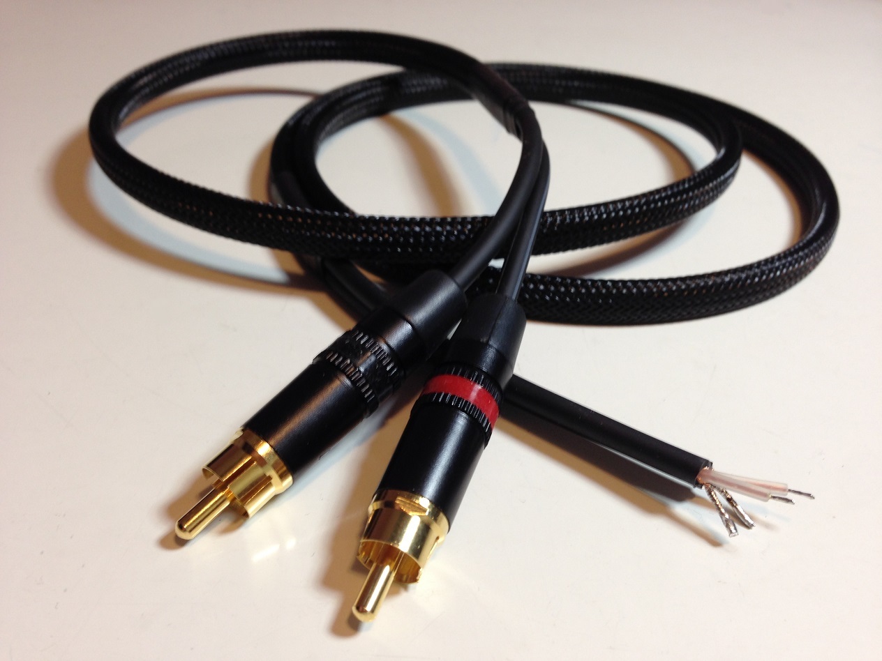 Custom Mogami Neutrik Rean Gold RCA 4FT Cable for Turntable or Technics SL-1200s