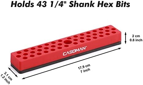 Hex Bit Organizer 43 Hole Magnetic Base Storage Tray