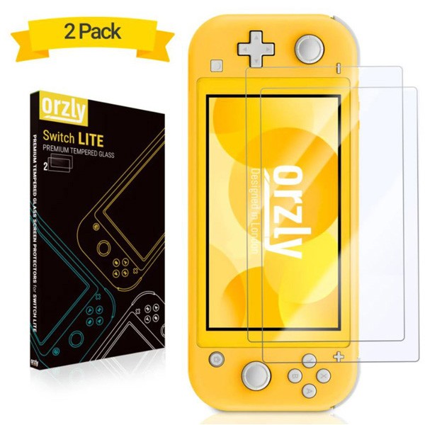 Switch Lite Premium Tempered Glass Screen Protector (2 Pack) [Orzly]