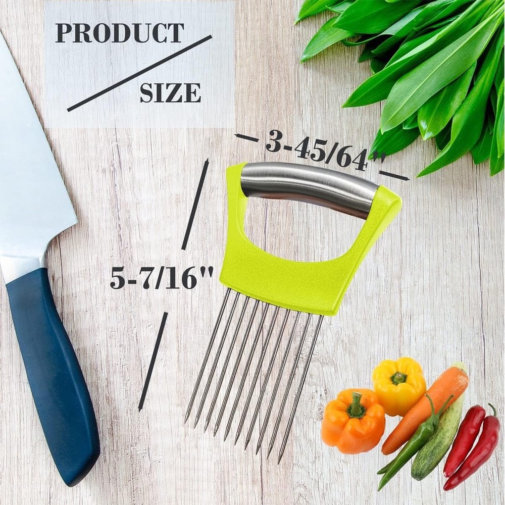 Onion Holder for Slicing - Multi-Purpose Kitchen Tool for Safe and Efficient Sli