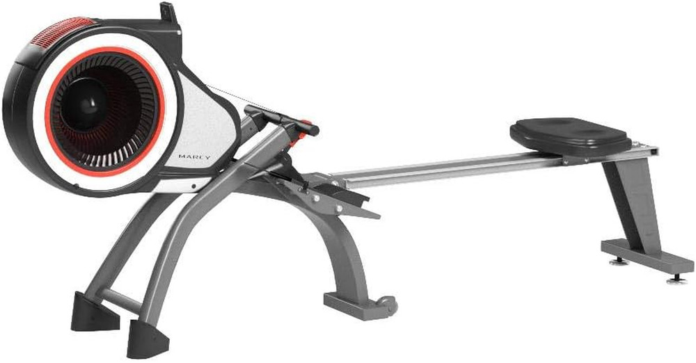 Air Resistance Rowing Machine with Transport Wheels