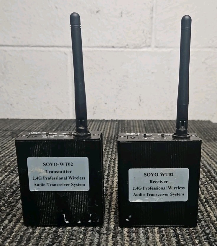 (2) Soyo-WT02 Receiver 2.4G Professional Wireless Audio Transceiver