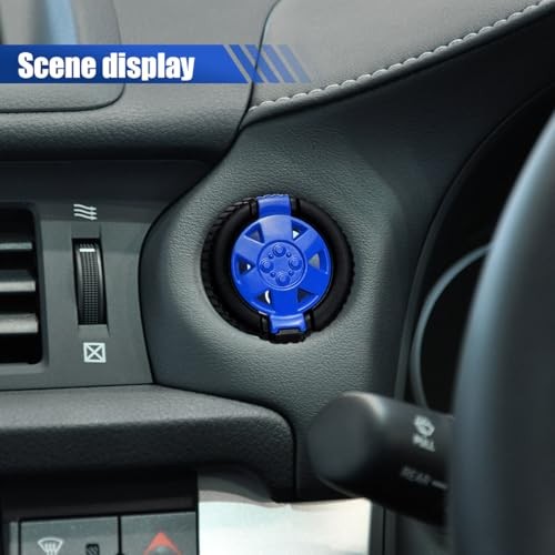 Car Engine Start Stop Button Cover, Cool Metal Push to Start Button Blue