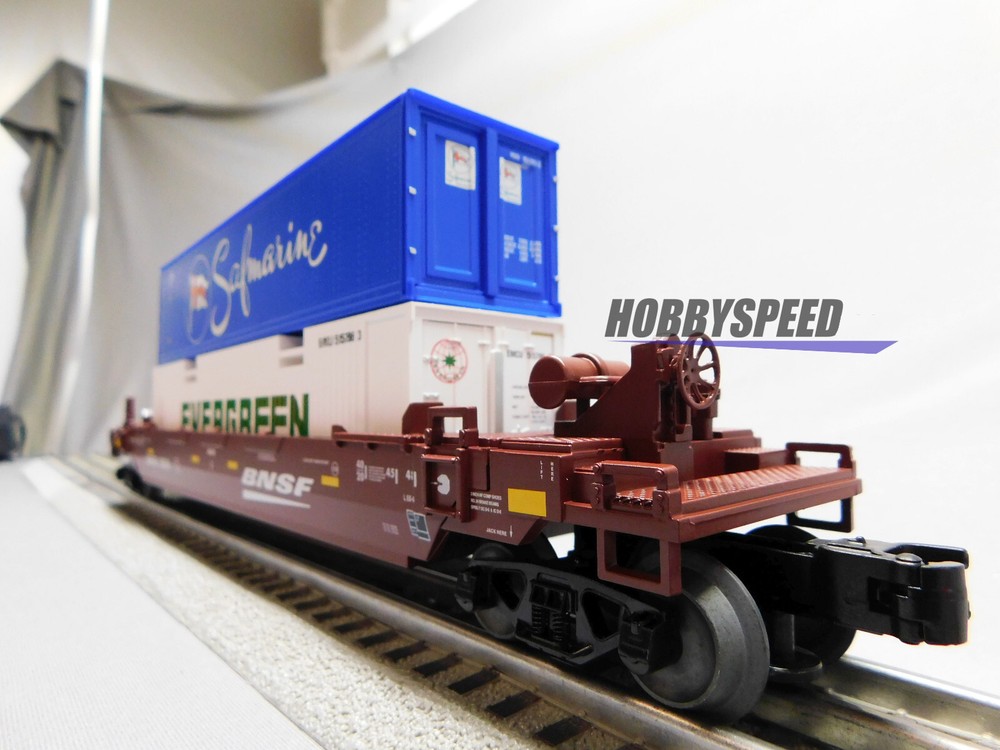 LIONEL BNSF MAXI STACK W/ CONTAINER LOAD freight train flatcar flat 2328330 NEW