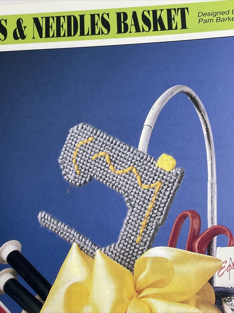 Annie's Attic Pins & Needles Ornaments Scissors Thread Plastic Canvas Pattern