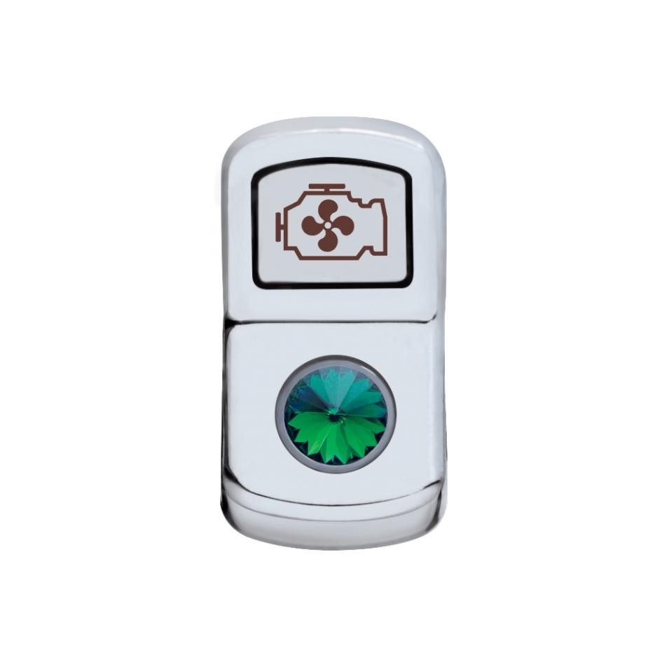 "Engine Fan" Rocker Switch Cover - Green Diamond