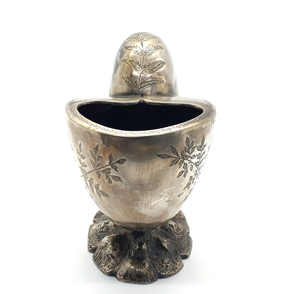 Victorian Silver Plated Nautilus Shell Spoon Warmer