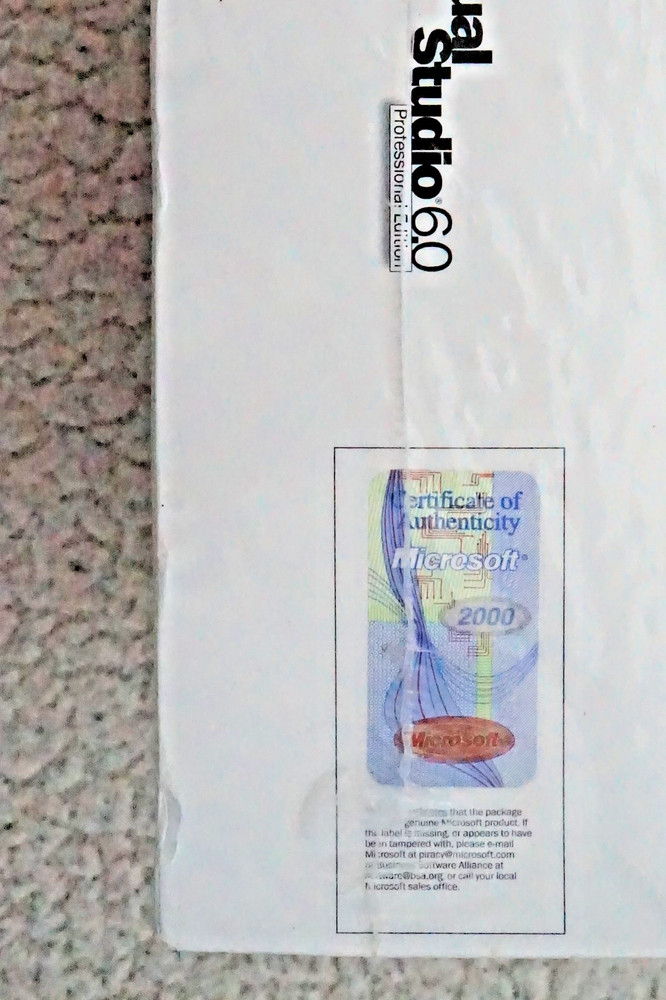 NEW Shrinkwrap Microsoft Visual Studio Professional 6.0 PRO 6 659-00390 Basic C+